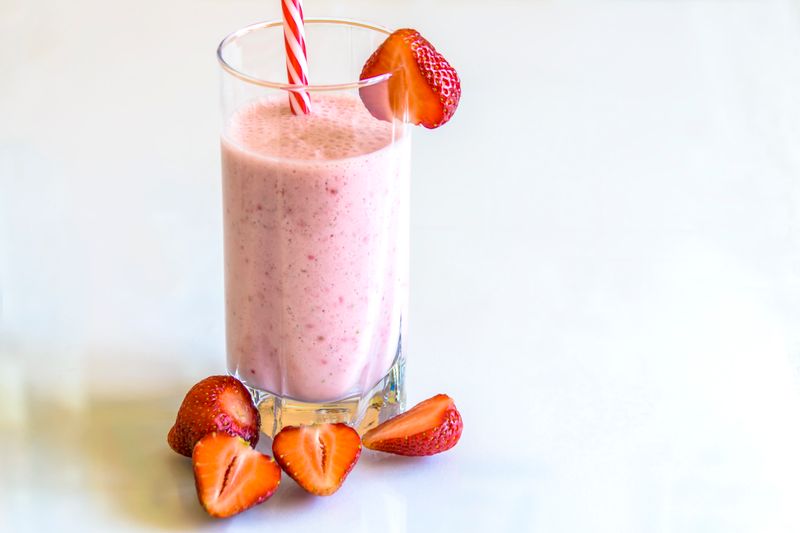 Strawberry milkshake — custom cereal shakes